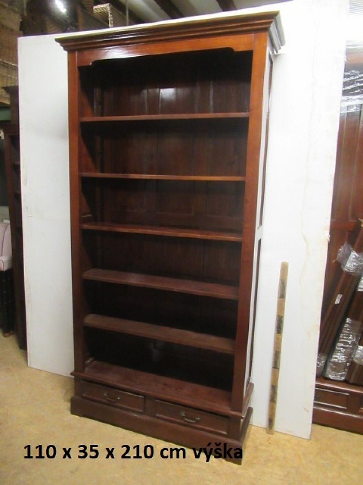 Knihovna dřevěná hnědá